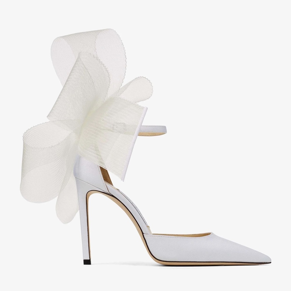 Jimmy Choo Averly 100 Satin Bow Pump